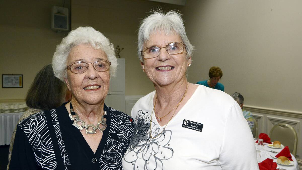 SNAPPED: Probus Changeover dinner. Dawn Lindsell and Maureen Blake.