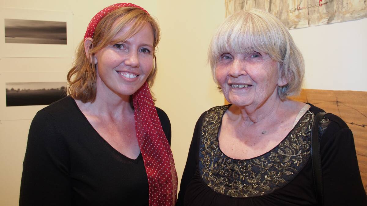 OUT AND ABOUT: Felicity and Jackie Small at the launch of The Earthlines exhibition and the two other exhibitions, ACO VIRTUAL and Ghosts at the Bathurst Regional Art Gallery. 