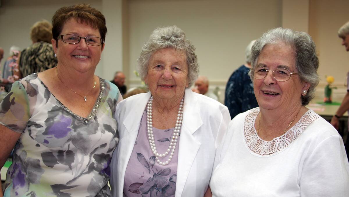 OUT AND ABOUT: Pam Cranston, Valmai Smith and Lee Prendergast at the Never Too Old Ball at held at the Bathurst RSL.