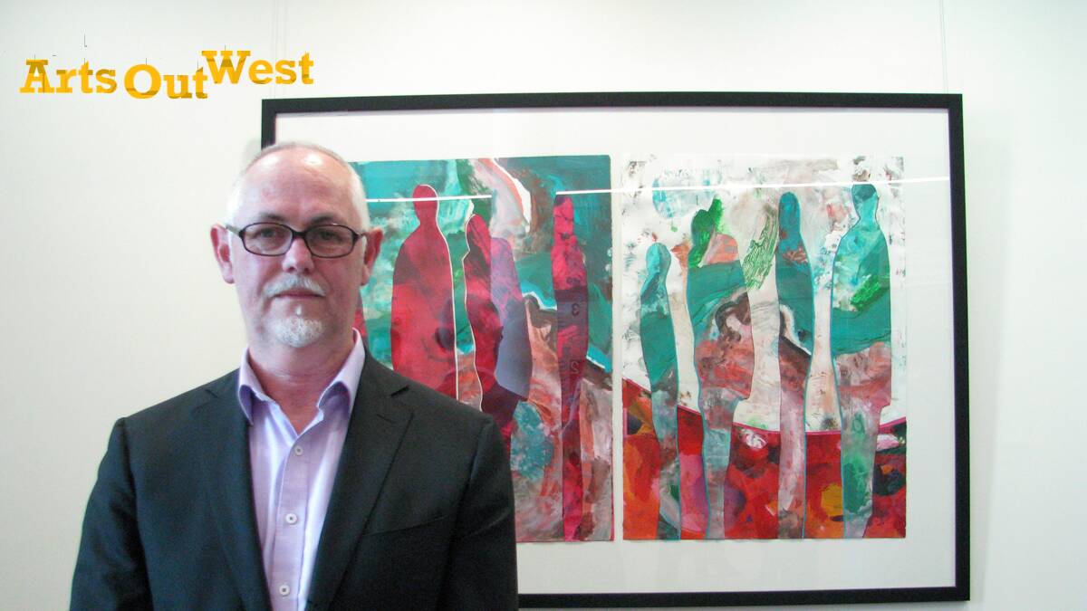 BAH health researcher and artist John Rae with his exhibition 2012