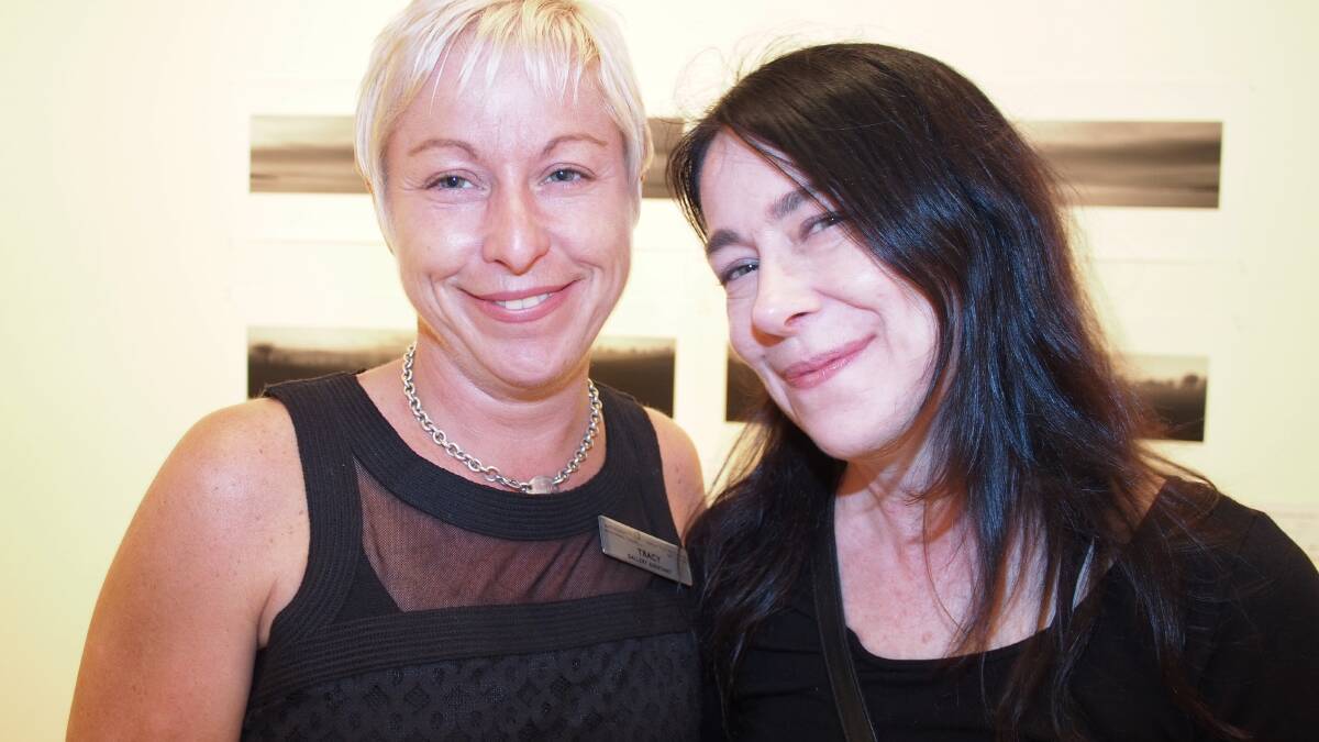 OUT AND ABOUT: Tracy Collins and her sister Kimberly Arrington at the launch of The Earthlines exhibition and the two other exhibitions, ACO VIRTUAL and Ghosts at the Bathurst Regional Art Gallery. 