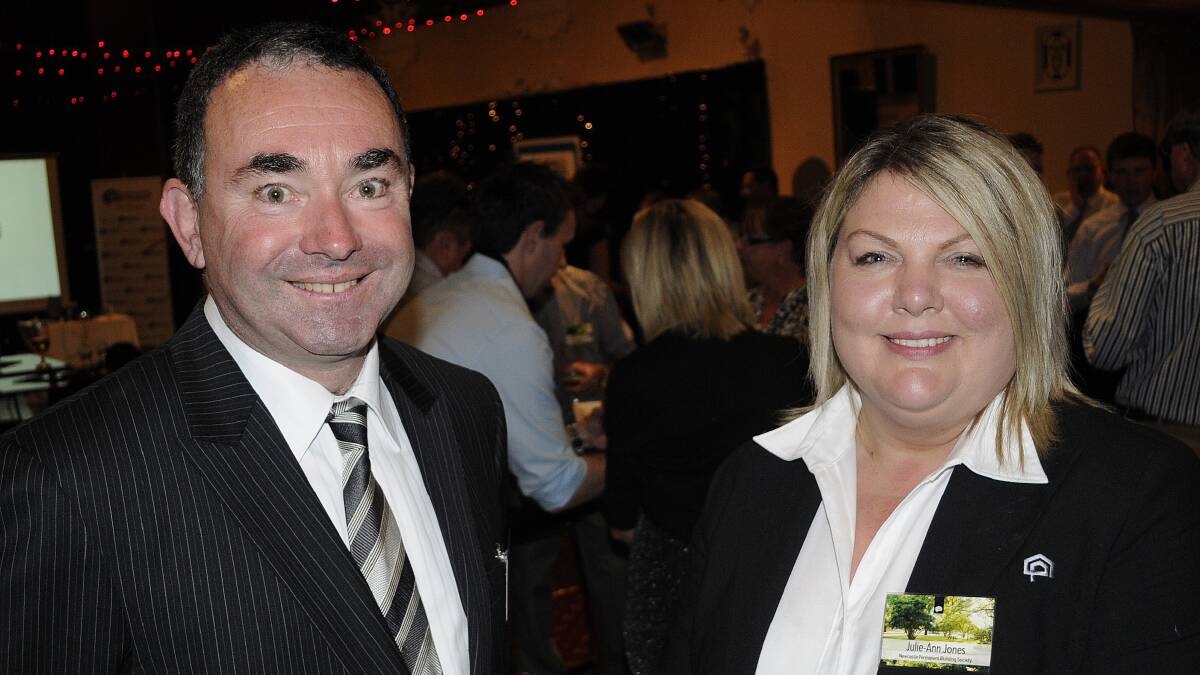 SNAPPED: Newcastle Permanent launch in Bathurst. Newcastle Permanent CEO Terry Millett with Julie-Ann Jones. Photos: CHRIS SEABROOK 040214cncastle1