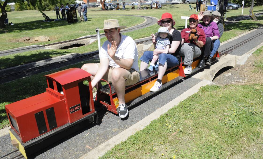  A large crowd turned out to enjoy Bathurst's Miniature Railway on Sunday.