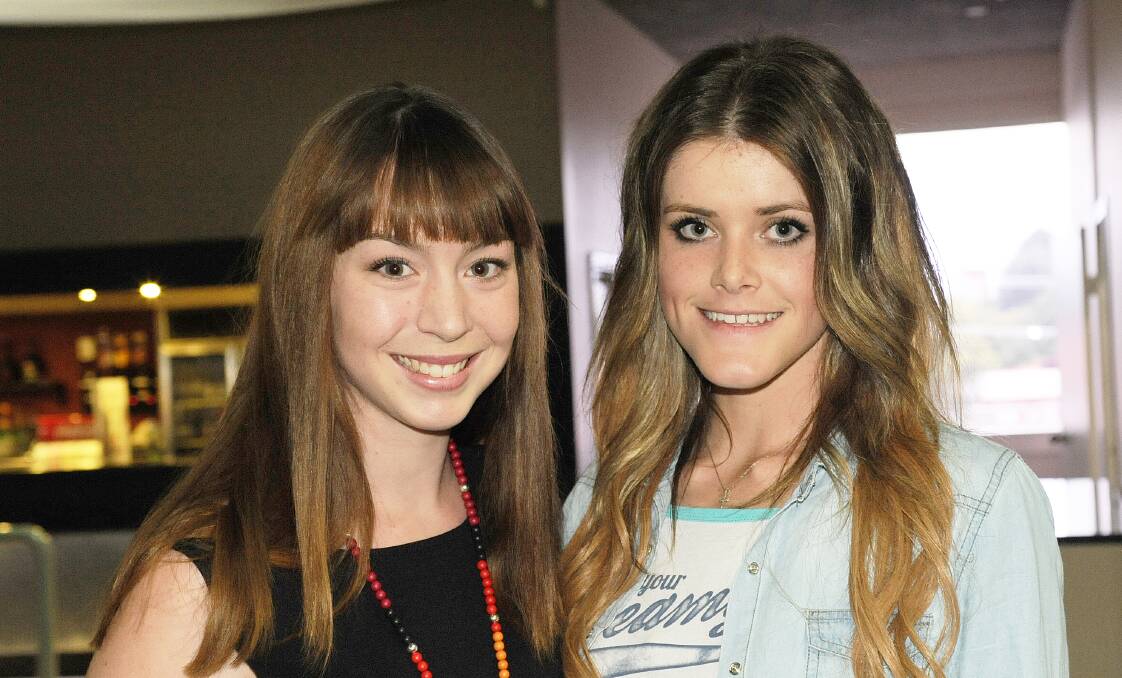 OUT AND ABOUT: Karli Maloney and Madison Ryan at the Australian Country Fashion Beauty Pageant. 032914pan6