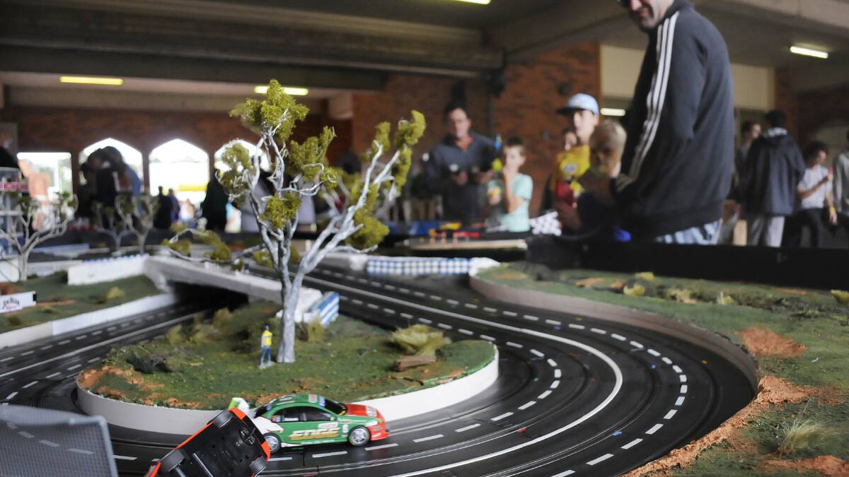 SNAPPED: Stannies’ Autumn Fair and Open Day. This Track Masters Racing featuring V8 slot cars proved popular.