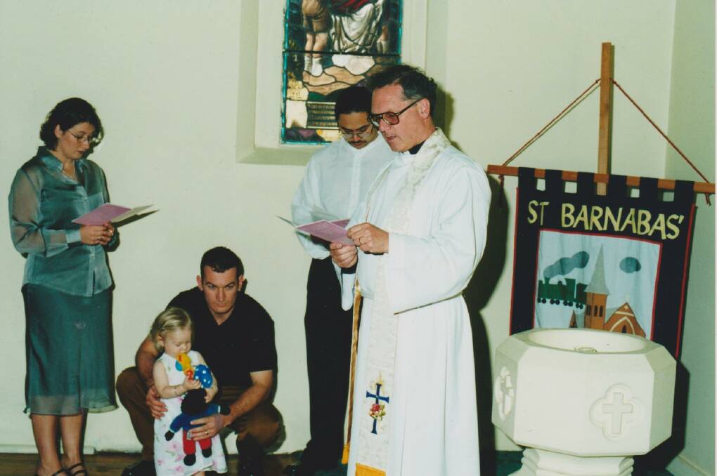 Christy and Glen Reedy at St Barnabas Church for the baptism of their daughter, Taylia. Photo submitted by Christy Reedy. "It was very special to us to be able to Christen her in the same Church and by the same Reverend that married us. It was a very big weekend but well worth it!"