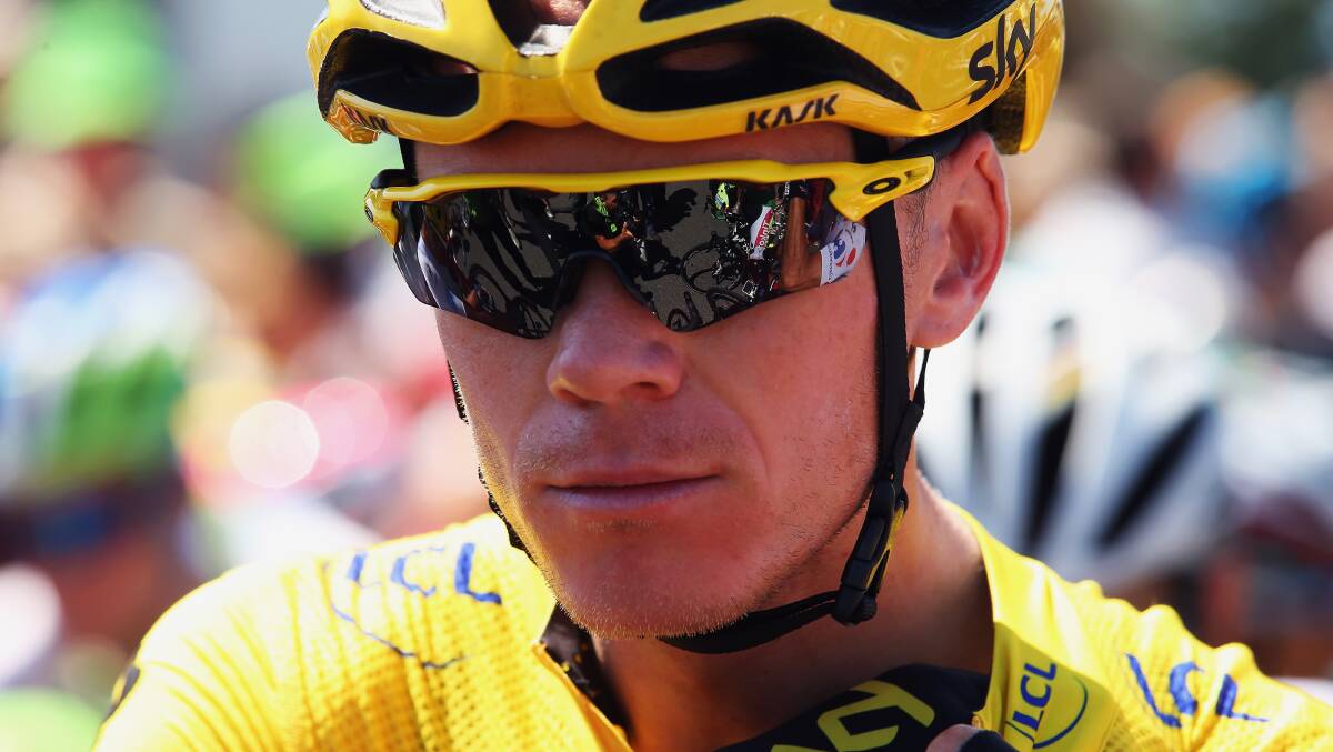 STAGE 16: Chris Froome finished in an elite group of favourites to maintain his 3min 10sec lead over Nairo Quintana. Photo: GETTY IMAGES