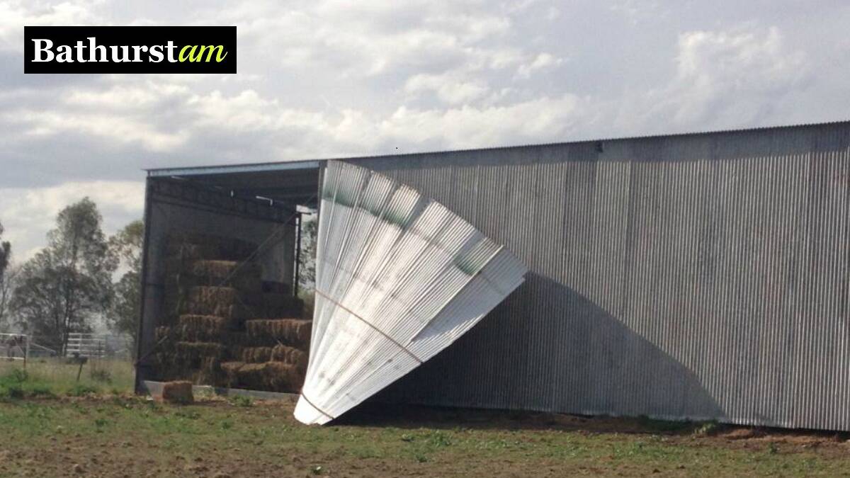 The roaring winds on Monday ripped the back off Frances McLeod's hay shed, as she said: "hay today, gone tomorrow?!" If you have a photo you would like to share email it to acoomans@fairfaxmedia.com.au or tag us on Instagram.