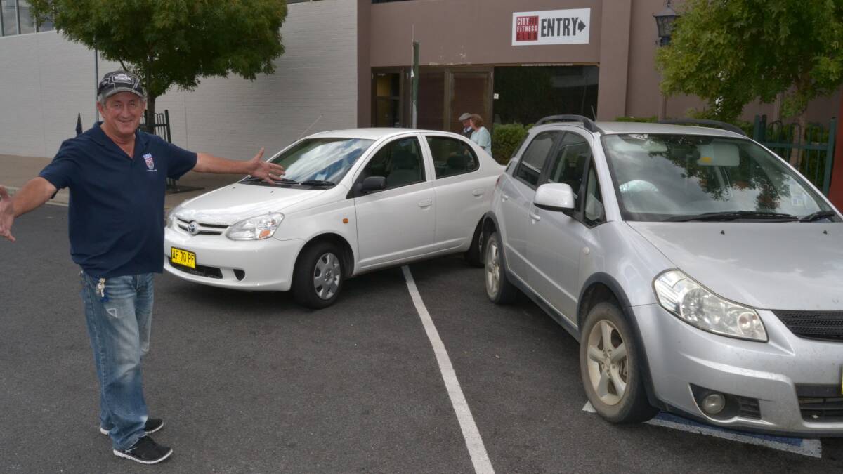 READ BETWEEN THE LINES: Councillor Bobby Bourke believes the addition of parking guide lines to the central business district is a “Band-Aid solution” for a bigger problem, and makes it harder for residents to secure a park. Photo: BRIAN WOOD 012915park