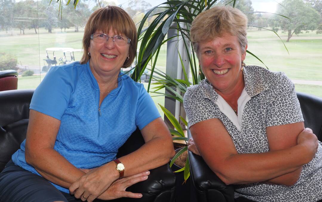 OUT AND ABOUT: Jane Williams and Jan Ross at the Ladies Club Championships at the Bathurst Golf Club.