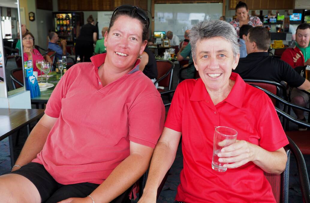 OUT AND ABOUT: Katrina Ferris and Jane Mitchel at the Ladies Club Championships at the Bathurst Golf Club. 032314zgolf4
