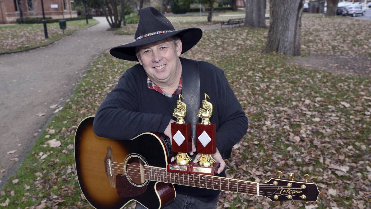 LEAP OF FAITH: At 57 years of age, musician Pete Armstrong took a gamble entering a talent quest, and it really paid off. Photo: PHILL MURRAY 	061716ppete