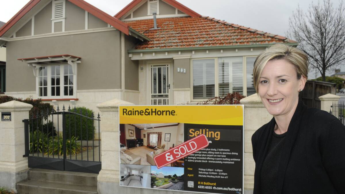 TIME TO BUY: Raine and Horne Bathurst director Michelle Mackay said she has received a good number of investor enquiries from buyers in Sydney. She is pictured at a Keppel Street property the agency recently sold. Photo: CHRIS SEABROOK 	051915cwinter