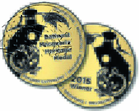 HONOUR: The inaugural Bathurst Macquarie Heritage Medal.