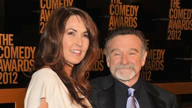 Robin Williams with wife Susan Schneider. Photo: Theo Wargo/Getty Images

