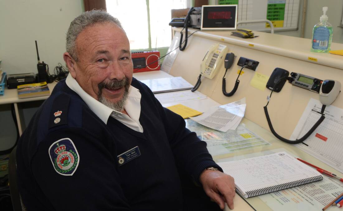 END OF THE ROAD: NSW Rural Fire Service Superintendent Tom Shirt yesterday said goodbye to his beloved 30 years on the job. Photo: PHIL MURRAY	 073115ptom