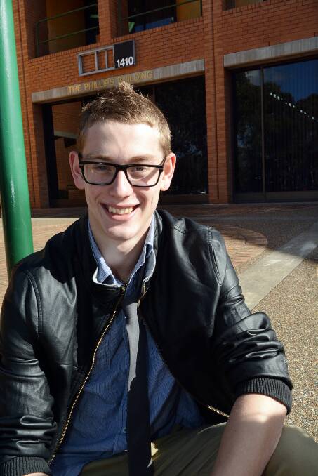 LOOKING AHEAD: Charles Sturt University student Chris Page said he was relieved to learn more CSU graduates secure full-time employment than the national average. Photo: PHILL MURRAY 	073014ppage