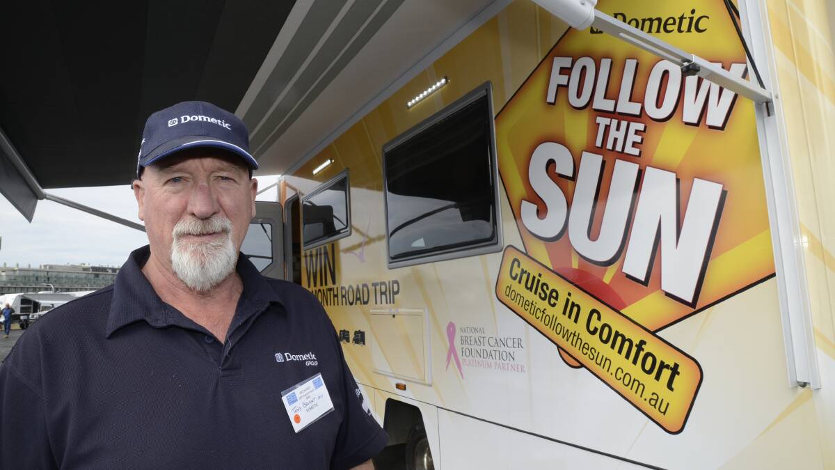 STAR ATTRACTION: Tony Briant has offered plenty of advice to members at the Campervan and Motorhome Club of Australia (CMCA) rally at Mount Panorama over the past week. Photo: PHILL MURRAY 	042916ptony