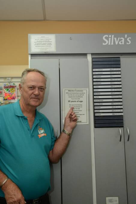 OFF LIMITS: Silva’s Newsagency manager Trevor Kingham agrees that fewer teenagers are taking up smoking. Photo: PHILL MURRAY 	012816ptrevor2