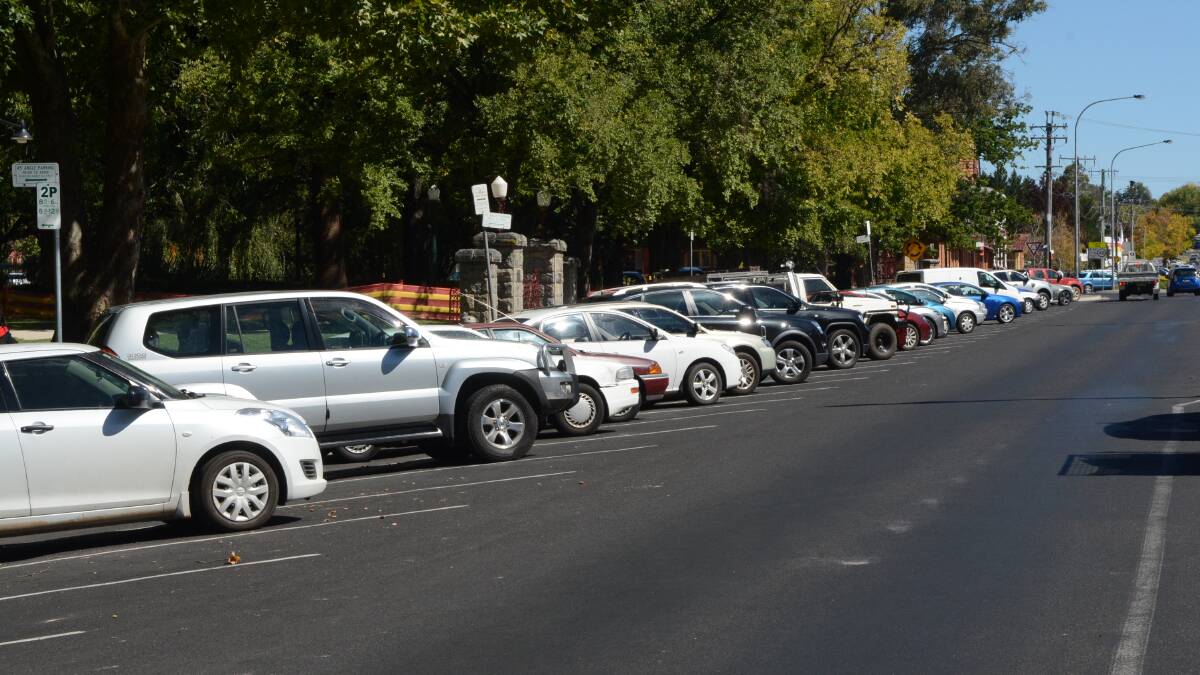 LOOKING AT THE FUTURE: The lines on George Street may start multiplying to cover the entire CBD if the 45 degree angle parking trial continues to return positive responses.	 032715ppark