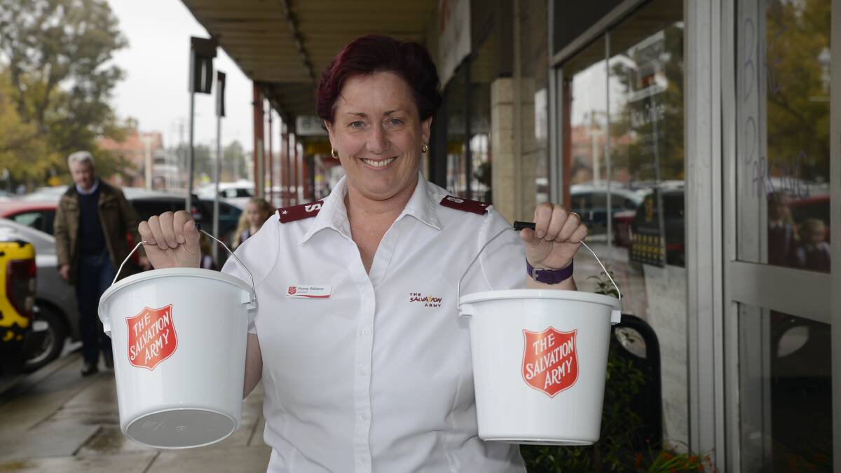 LEND A HAND: Lieutenant Penny Williams said the community’s contributions to this weekend’s Red Shield Appeal had never been more vital. Photo: PHILL MURRAY	 052616ppenny
