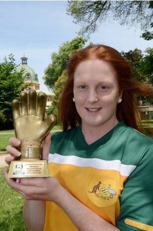 GOLDEN GLOVES: Jess Daymond, named the leading goalkeeper in the competition after her season with the Western NSW Mariners FC, has been selected in the Australian All Schools side for the second year in a row. Photo: PHILL MURRAY 102414pjess