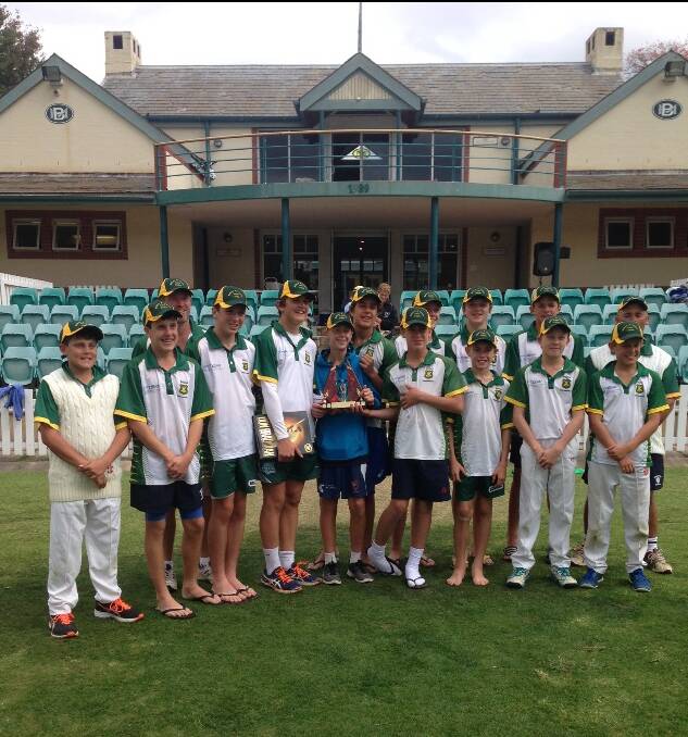 UNBEATABLE: The Bathurst under 14s backed up two straight undefeated Mitchell seasons by claiming the Bradman Invitational in Bowral last week, winning all six matches. 	042016bradman