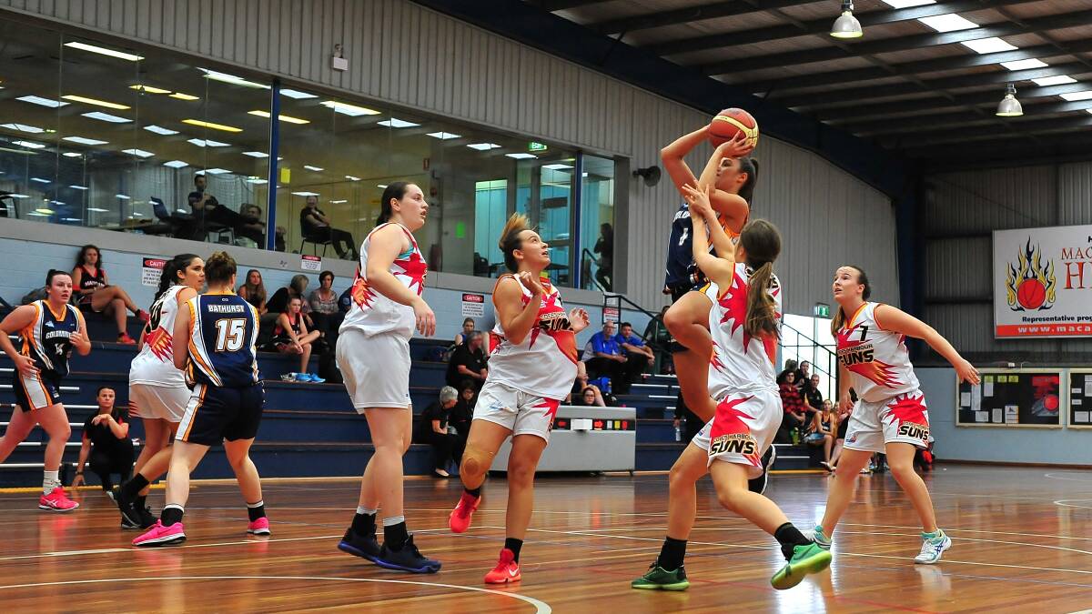 GOOD RESULTS: Hannah Cafe and her Bathurst Goldminers team-mates came away with two wins and a loss from their triple-header on the weekend. Photo: NOEL ROWSELL (www.photoexcellence.com.au)		 042416hannah
