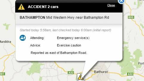 BathurstAM: Two vehicle accident between Blayney and Bathurst 