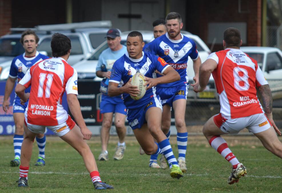 SIX STRAIGHT: Nathan Lawrence and St Pat’s will today travel to Wade Park to face the Orange Hawks in Group 10 premier league where the Bathurst side hunt for their sixth successive win. Photo: ALEXANDER GRANT 		080115agpats3