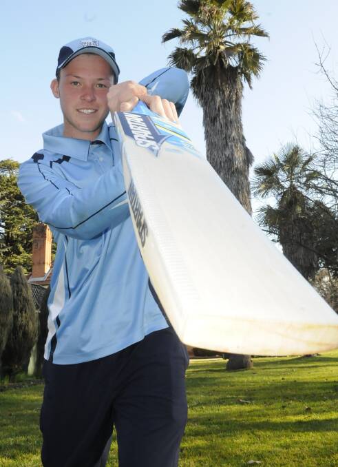 SURPRISE: Bathurst young gun Ryan Peacock has been named in the Western Zone squad for the upcoming NSW Country Cricket Championships.  Photo: CHRIS SEABROOK  081715cryan1