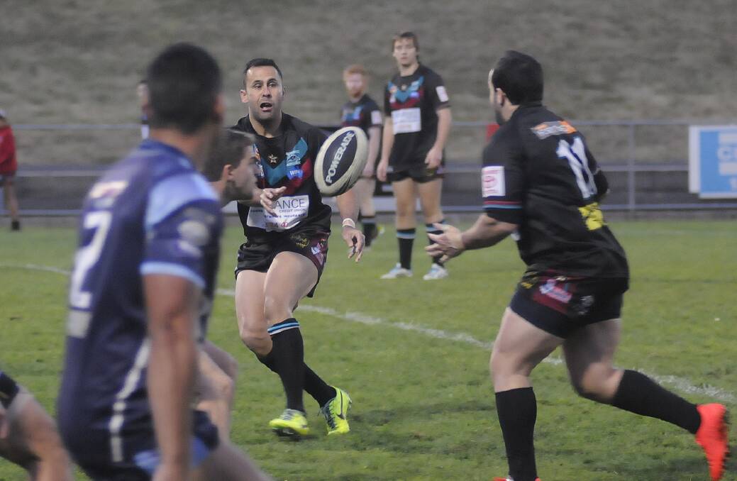 TALE OF TWO HALVES: Matt Rose starred for Panthers as his team opened up a good lead on Saturday night only for Orange Hawks to run over the Bathurst side 32-16. Photo: CHRIS SEABROOK 	061414cpan3a