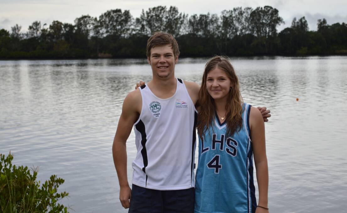 OARSOME EFFORTS: Aaron Simmons and Callie Capomolla both enjoyed excellent results at the recent CHS Rowing Championships in Taree. 	050816rowing