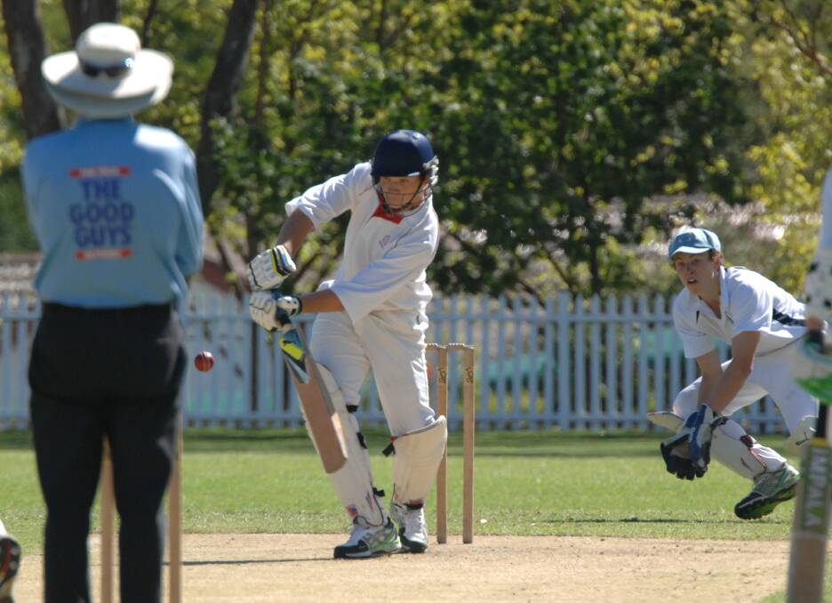 HANDY RUNS: Campbell Morris made an important 29 during Bathurst’s win over Lithgow-Blue Mountains on Sunday. Photo: ZENIO LAPKA 	031714zshield