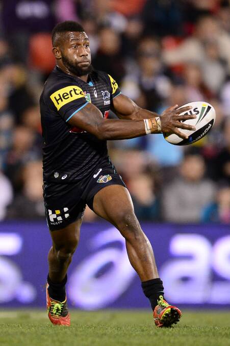 ON THE PROWL: Hooker James Segeyaro will be a player to watch when he and his fellow Penrith Panthers take on the Cronulla Sharks in Bathurst next Saturday. Photo: GETTY IMAGES	 071714panther