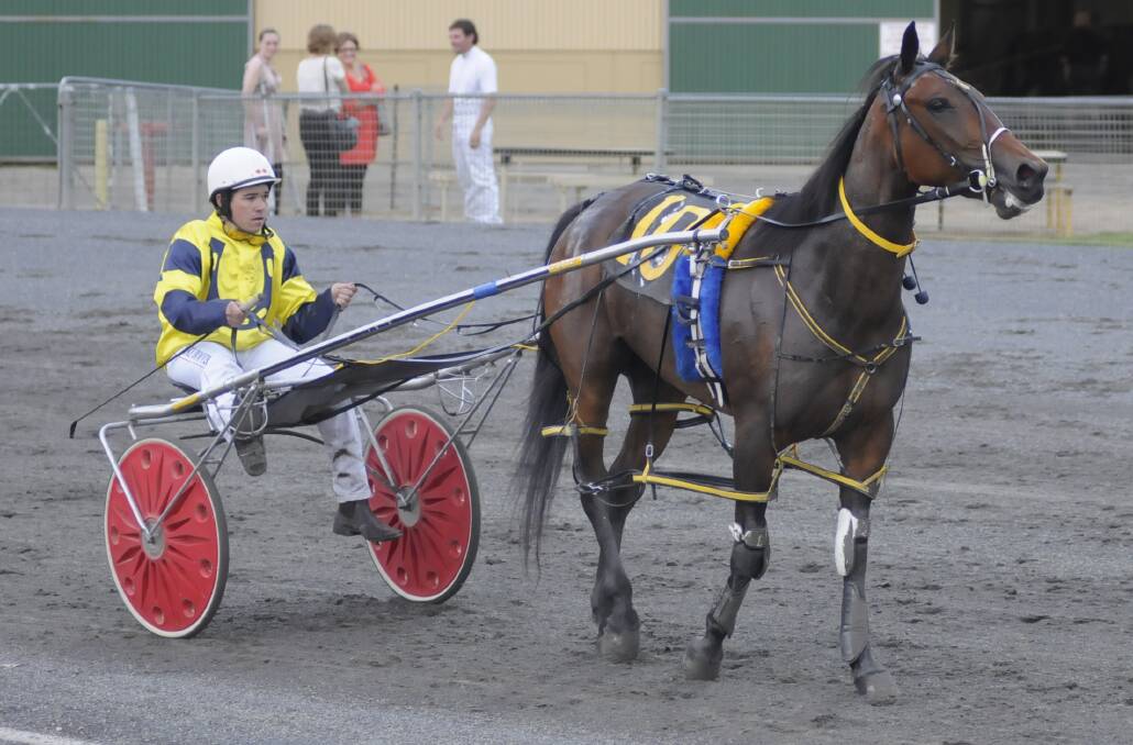 RUNS IN THE FAMILY: Oberon trainer Luke Booth, pictured with Jerula Rose, won the biggest race of his career on Saturday with the mare’s half-brother Cheeky Jerula in the Listed Country Series Final at Menangle. Photo: CHRIS SEABROOK  	111010ctrots2