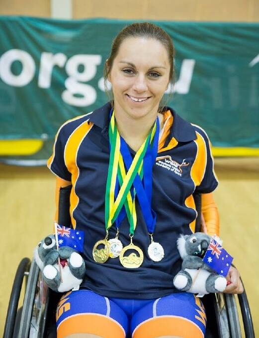 SWISS MISS: Bathurst Para-cyclist Emilie Miller has been named in the Australian team which will contest the 2015 UCI Para-cycling Road World Championships in Switzerland last this year. Photo: KATRINA ROBINSON 	050415miller2