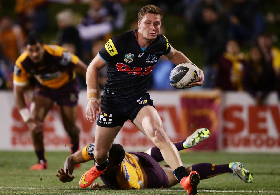 IMPRESSIVE: Matt Moylan shone as fullback for the Panthers on Monday night as they beat Brisbane, but he could find himself at five-eighth next Saturday when his side takes on Cronulla in Bathurst. Photo: GETTY IMAGES 	071514moylan