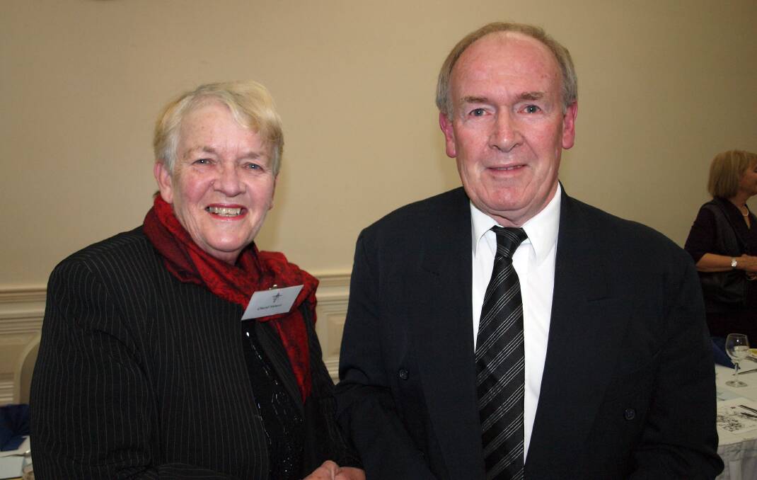 LEGACY CHANGEOVER: Cheryl and David Veness attend the recent Legacy changeover.