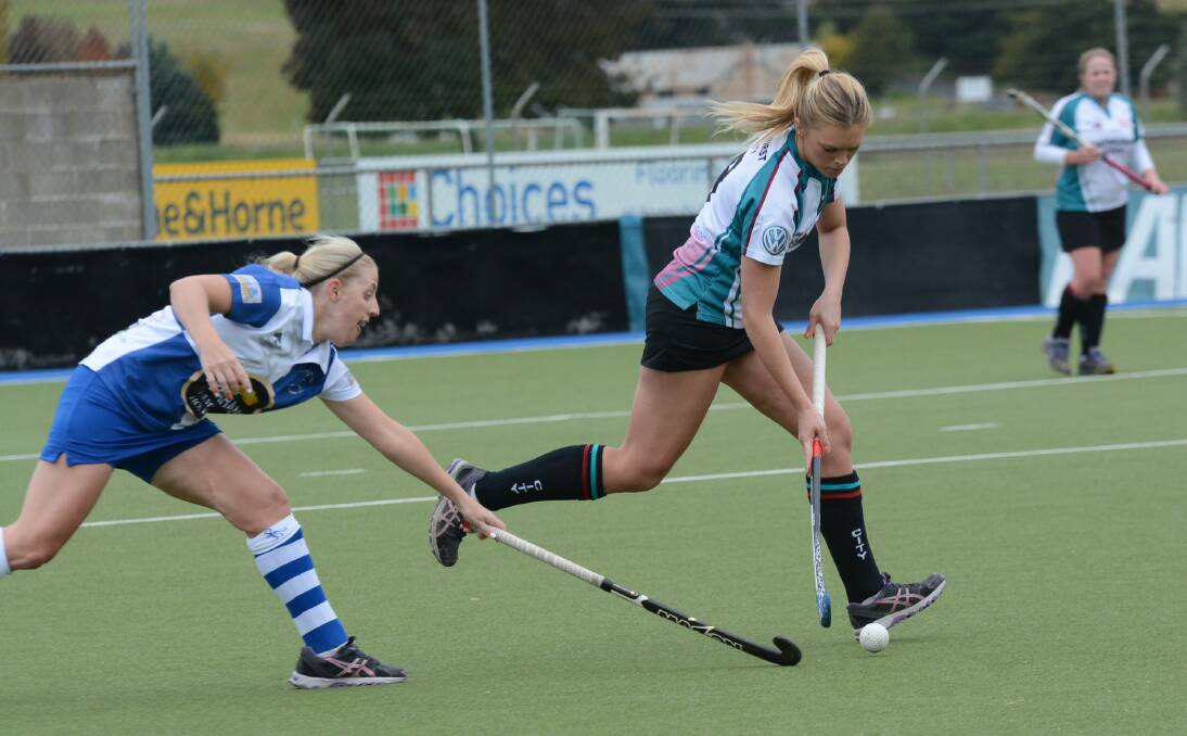SMOOTH TRANSITION: Sam Hopwood has fitted in perfectly with Bathurst City as they have made a run all the way to today’s grand final qualifier against Lithgow Panthers. She joined the club from Orange Ex-Services at the start of 2014. Photo: PHILL MURRAY 	050314ppats4