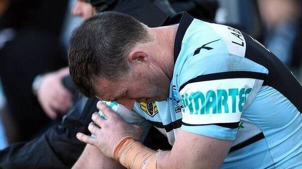 IN DOUBT: Paul Gallen injured himself in Sunday's loss to Newcastle and could miss this month's NRL match in Bathurst against Penrith. Photo: GETTY IMAGES