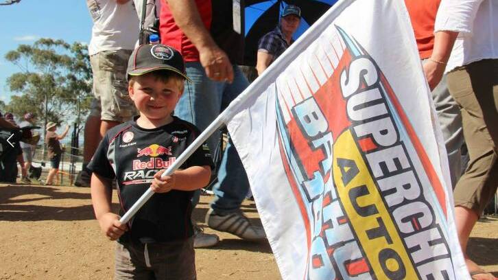 Matthew Simpson, turning three next month is an enthusiastic Holden supporter. Photo: FLOYD CUSH