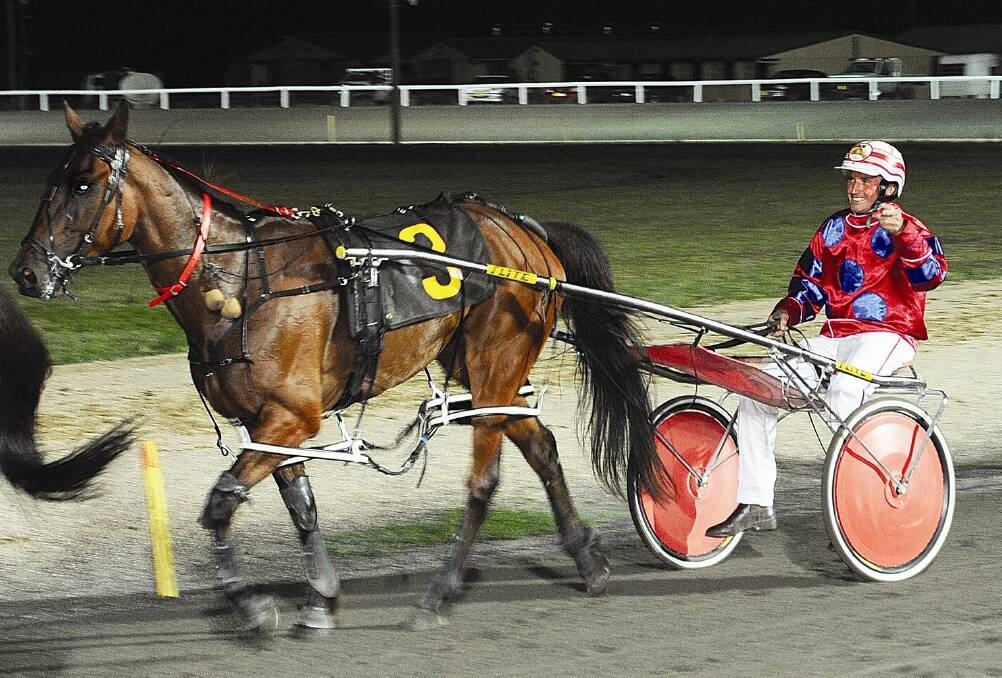 GREAT MEMORIES: Steve Turnbull and Slick Bromac combined to win the 2009 edition of the Shirley Turnbull Memorial, a victory that sticks out for the trainer as he and the rest of the pacing community prepare to farewell the Bathurst Showground venue tomorrow. Photo: CLARE LEWIS 	122809ltrot10