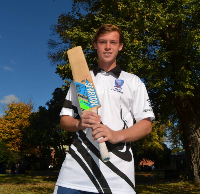 TEENAGE TALENT: Bathurst cricketer Ryan Peacock has been named in the Cricket NSW under 17s Academy. Photo: ANYA WHITELAW 	051815yryan1