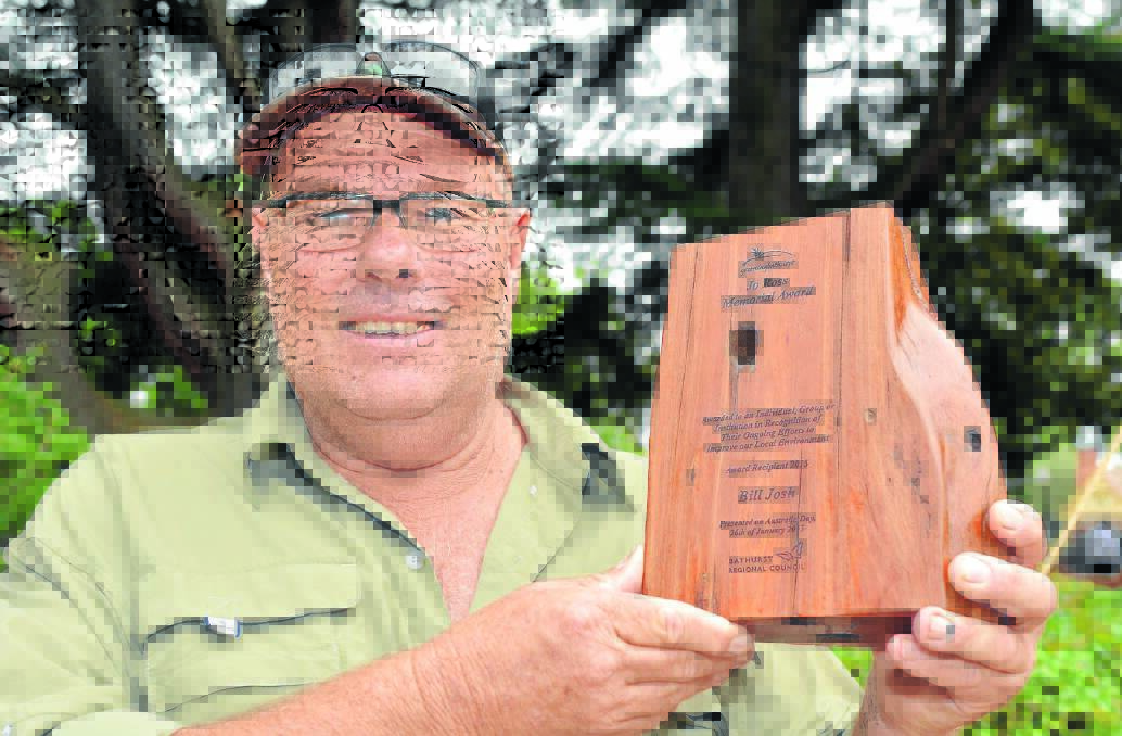 SO PROUD: Environmentalist Bill Josh was named the winner of this year’s Jo Ross Memorial Award at Monday’s Australia Day celebrations. Photo: ZENIO LAPKA 	ZEN_0582617361678