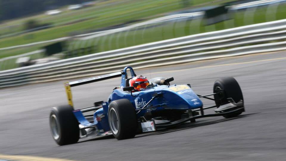 RAMPAGING ROOKIE: Simon Hodge has clocked a track record in both rounds of the Formula 3 Australian Drivers Championship conducted thus far in 2014 and will be looking for flying laps at Mount Panorama this weekend. 	041714hodge1