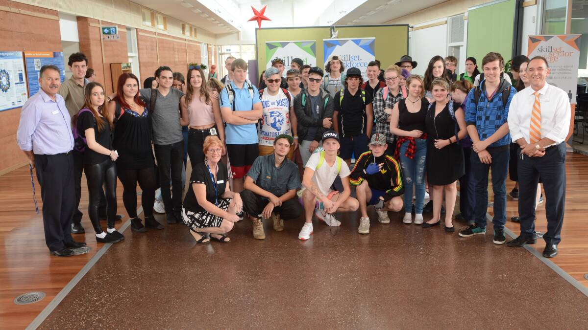 NEW SCHOOL YEAR: The new Year 10 students enrolled at Bathurst’s Skillset College for 2016. Photo: PHILL MURRAY 020226pskill