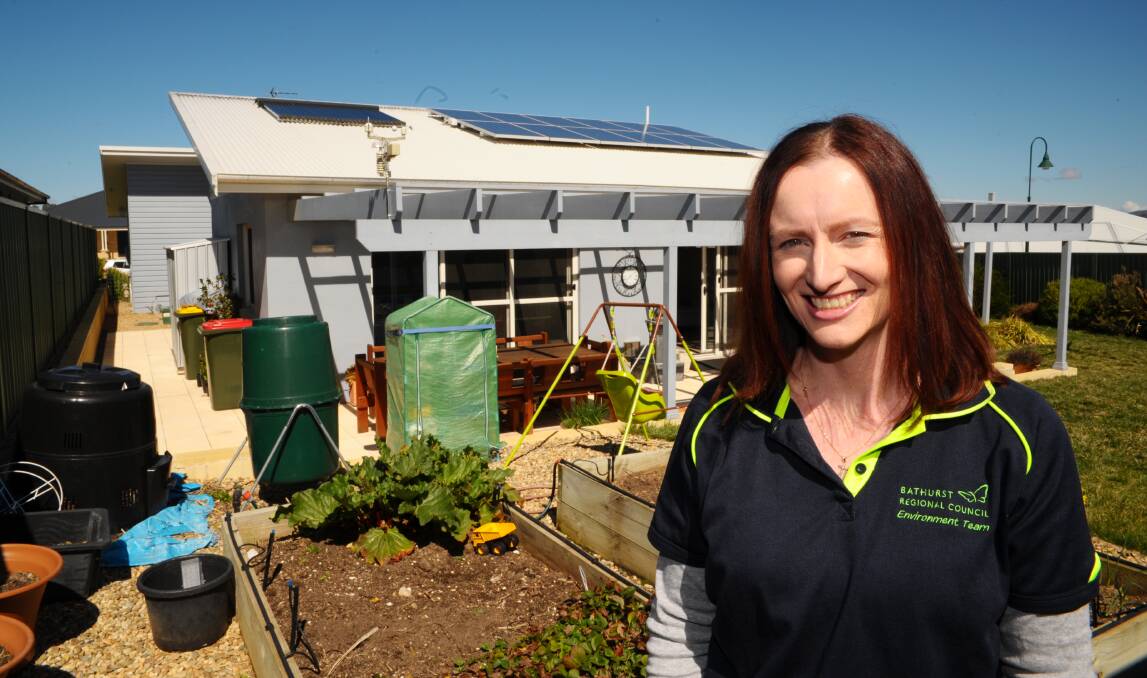 COME ON IN: Bathurst’s Sustainable Lifestyle House tenant Anna Stapleton is opening her home to the community to promote a sustainable future. Photo: ZENIO LAPKA  	090814zhouse1