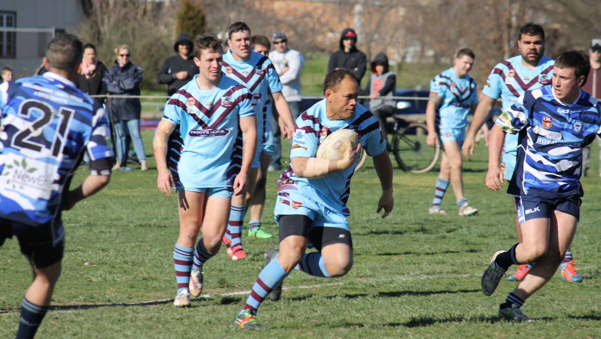STILL ALIVE: Villages United player Tim Kaufusi and his team-mates couldn’t get the better of Wallerawang on the weekend, but their season doesn’t end there because they will get a shot at CSU Yellow in this Saturday’s minor semi-final. Photo: JOHN FITZGERALD	 0901kaufusi