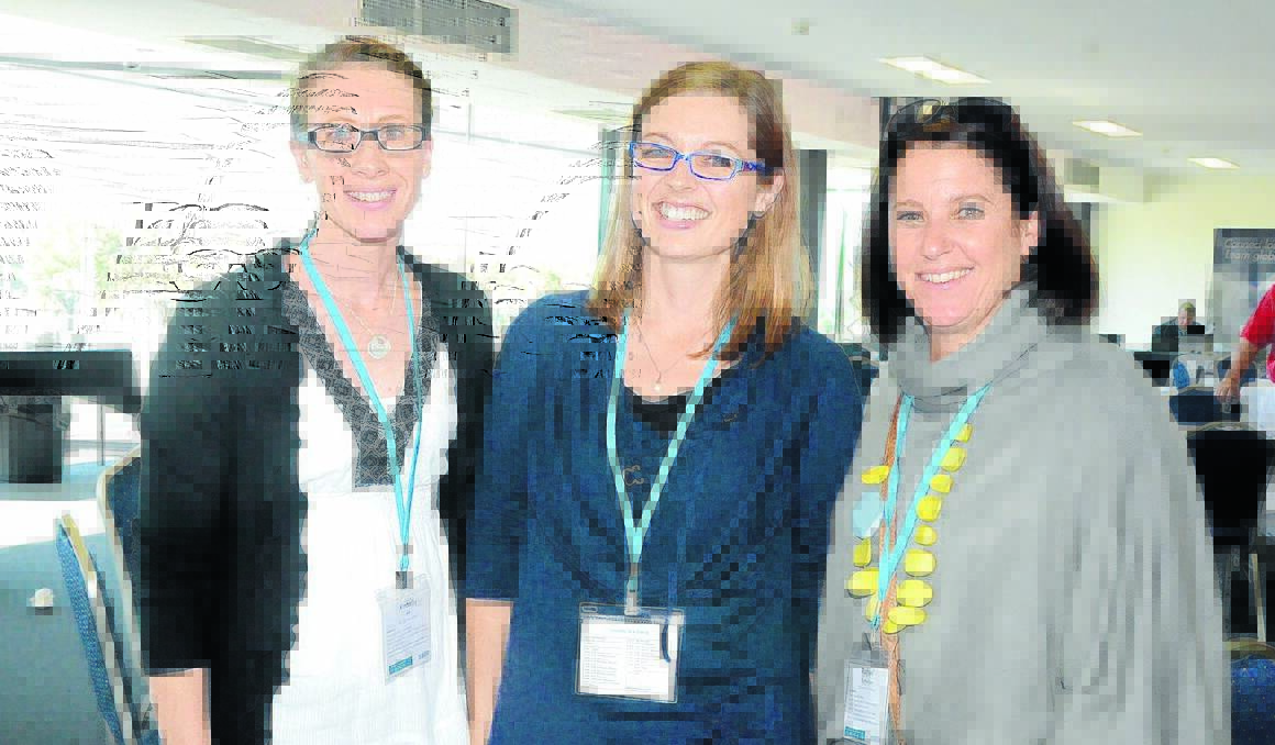 INNOVATIONS: Burraga Public School principal Kimberley Hill and O’Connell Public teachers Julia Roohan and Rachael Richardson shared ideas at the first Rural and Remote Education Conference.